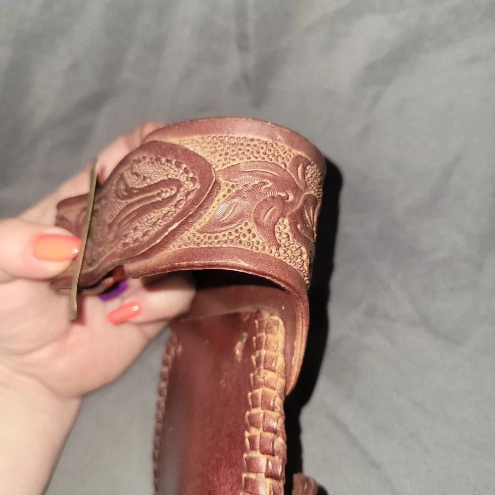 Vintage Western Cowboy Brown Toy Cap Gun Holster Belt